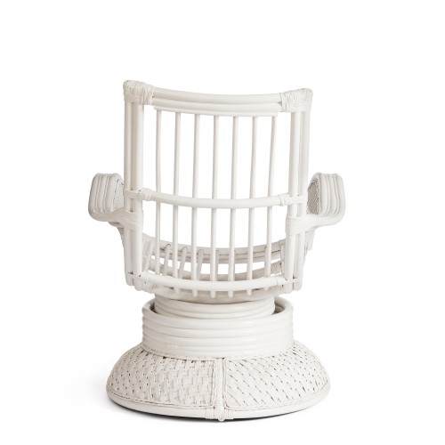 Кресло-качалка "ANDREA Relax Medium" /с подушкой/ 74х82х100 см, TCH White (белый), Ткань рубчик, цвет кремовый