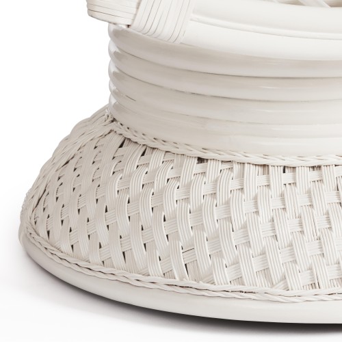 Кресло-качалка "ANDREA Relax Medium" /с подушкой/ 74х82х100 см, TCH White (белый), Ткань рубчик, цвет кремовый