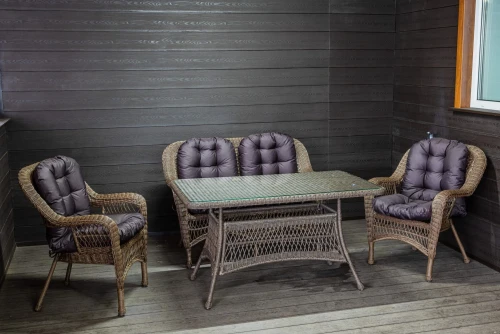 Комплект мебели из искусственного ротанга Мэдисон (Medison) Lunch set с подушками на сидение и спинку