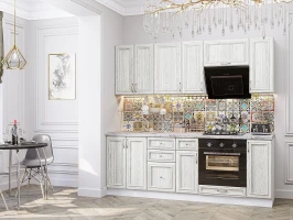Готовый кухонный гарнитур Шале-01 White Dreamline