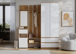 Прихожая Денвер Дуб золотой;Белый. Комплект