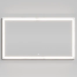 Зеркало Лайт 140, Мрамор Белый натур милк ПВХ 2537