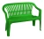 Скамейка для улицы из пластика со спинкой «Комфорт»  -  Зеленый