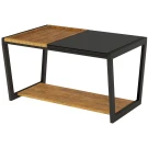 Стол журнальный Трисс дуб американский/черная лакобель/черный