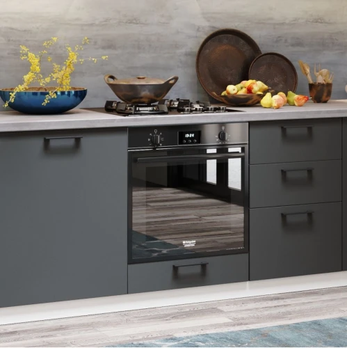 Кухонный гарнитур «Равенна Сити» 1,65x1,45см, Сумеречный голубой/Антрацит