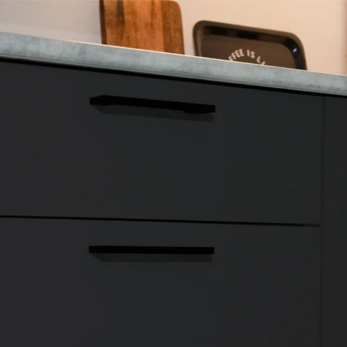 Кухонный гарнитур «Равенна Сити» 1,65x1,45см, Сумеречный голубой/Антрацит