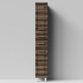 Пенал Арабеска 30 напольный, Дуб крымский коричневый ПВХ 131005-9005, левый, бельевая корзина