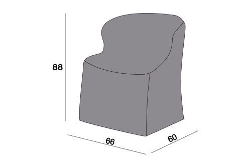 Защитный чехол на стул Милан, цвет серый