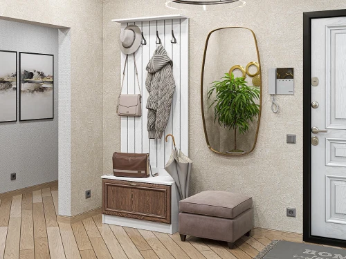 Готовая прихожая Стиль-01 Brown Dreamline Белый