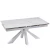 DT779 Стол обеденный раскладной Kass gold, 160-240*90, керамич. столеш., основание металл белый