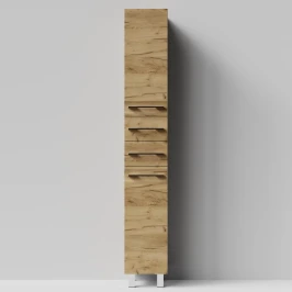 Пенал Мальта 30 напольный, Дуб Тортуга ПВХ 2357-43, левый, бельевая корзина