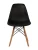GH801/DC111 Стул пластиковый, ЧЕРНЫЙ#3010, каркас бук