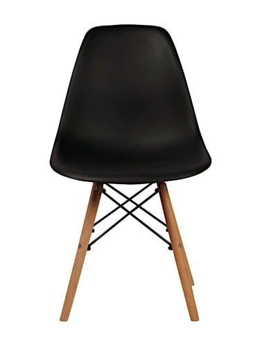 GH801/DC111 Стул пластиковый, ЧЕРНЫЙ#3010, каркас бук