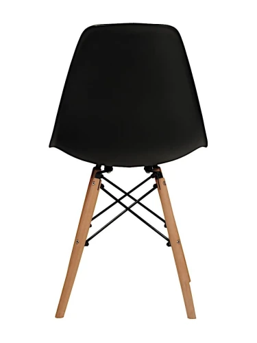 GH801/DC111 Стул пластиковый, ЧЕРНЫЙ#3010, каркас бук