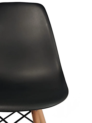 GH801/DC111 Стул пластиковый, ЧЕРНЫЙ#3010, каркас бук