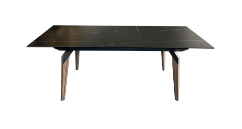 Стол обеденный раскладной Лацио MC20022DT, 160(210)х90х76 см, черный мрамор