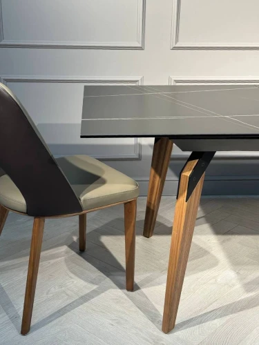 Стол обеденный раскладной Лацио MC20022DT, 160(210)х90х76 см, черный мрамор