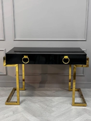 Стол-консоль Атлас МС9002-120В, 120х60х78 см, черный глянцевый