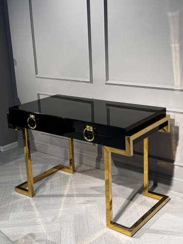 Стол-консоль Атлас МС9002-120В, 120х60х78 см, черный глянцевый