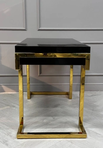 Стол-консоль Атлас МС9002-120В, 120х60х78 см, черный глянцевый