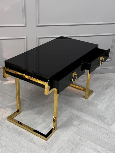 Стол-консоль Атлас МС9002-120В, 120х60х78 см, черный глянцевый