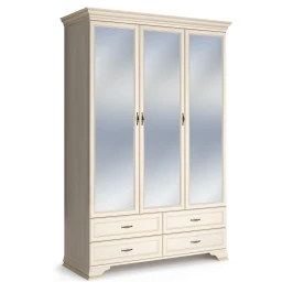 Шкаф распашной трехдверный с зеркалами Сиена