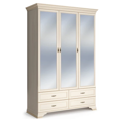 Шкаф распашной трехдверный с зеркалами Сиена