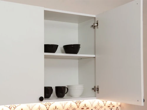 Кухонный гарнитур «Ева» 100см, Белый шагрень (дуб классический)