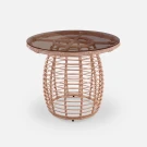 Стол Lotus D930 СТ обеденный Ирбис, RAL 1019, CT.Бронза из искусственного ротанга