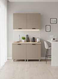 Готовая кухня МК Аленушка 1,2м Орешник Матовый Вижен,скоба черный,сонома (без столешницы)