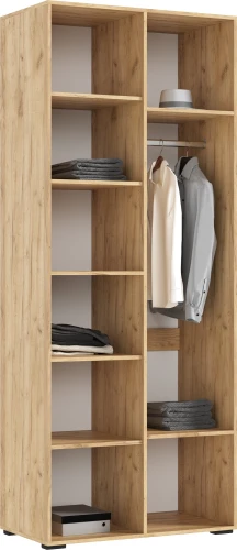 Шкаф двухстворчатый Ирис, Браш Графит, Дуб Крафт