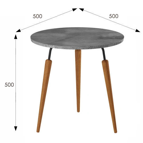 Стол журнальный BeautyStyle 22 орех гикори grey/черный/бук