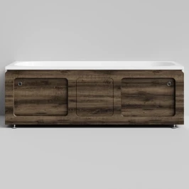 Экран-купе Хит 1700, 2 раздвижные двери, Дуб крымский коричневый ПВХ 131005-9005