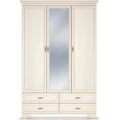 Шкаф Сиена 3дв с зеркалом, бежевый