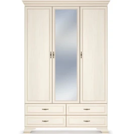 Шкаф Сиена 3дв с зеркалом, бежевый