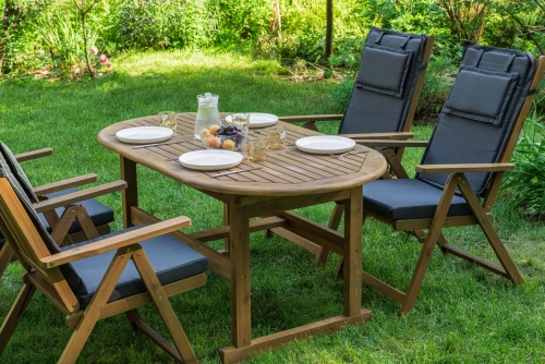 Обеденный комплект KIMBERLY на 4 персоны(овальный стол)