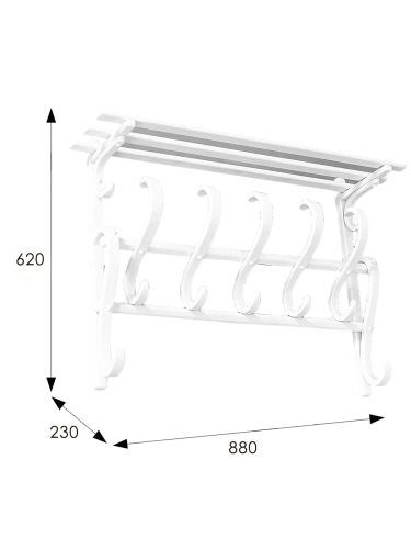 Вешалка настенная В 7Н белый