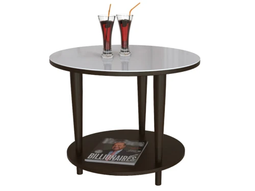 Стол журнальный BeautyStyle 10 венге/стекло белое