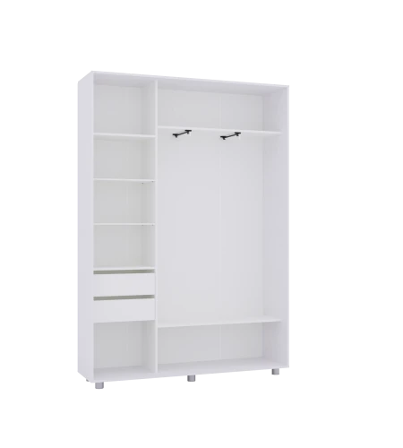 Шкаф-купе PRIME, 140х45х230 Белый с зеркалом