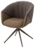 Стул ГИССЕН (GISSEN) 360 град., цвет КОФЕ HP032-08A PU / V885-1, экокожа / ткань / ЛАТТЕ, ®DISAUR