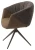 Стул ГИССЕН (GISSEN) 360 град., цвет КОФЕ HP032-08A PU / V885-1, экокожа / ткань / ЛАТТЕ, ®DISAUR