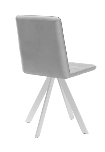 Стул DikLine 230 поворотный B22 GREY, ножки белые