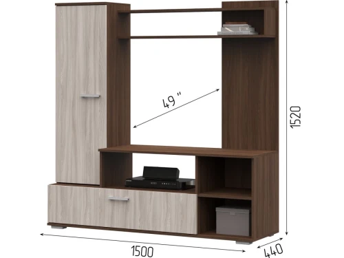 Стенка «Лима», шимо светлый/шимо темный