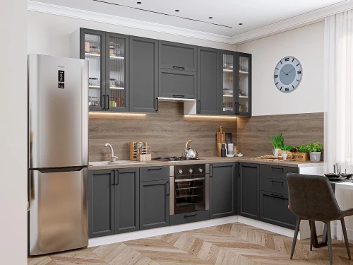 Кухонный гарнитур Сканди-04 Stormy Silkwood