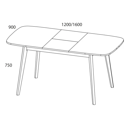 Ст 80.061 Стол обеденный "TANGO"1200, корпус Белый 605РЕ(5028), Белый 605РЕ (8053)