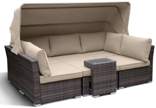 Комплект мебели трансформер из искусственного ротанга AFM-320B Brown