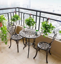 Обеденный набор мебели для кафе АНТИЧНАЯ РОЗА  -  Бронза