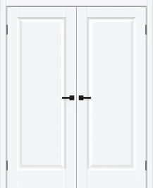 Двустворчатая межкомнатная дверь BRAVO Неоклассик-30 White Silk