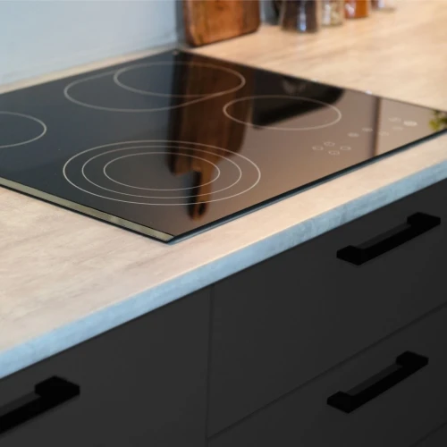 Кухонный гарнитур «Равенна Сити» 3,05x1,25см, Сумеречный голубой/Антрацит