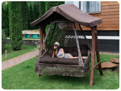 Комплект: подвесное кресло-гамак Сеара с каркасом Каравелла